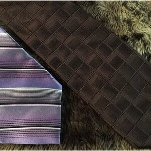 LOT of 2 Classic Gentlemen’s Ties Zylos George Machado Daniel Hechter 100% Silk